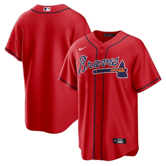 Nike Red Braves Team Jersey - Picture 1 of 1